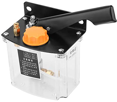 Manual Lubricating Oil Pump 650CC 4mm Right Hand Operated Lubrication Oiler for CNC Punching Lathe Cutting Milling Machine (HP-5R)