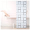 Relaxdays Duschrollo Square, wasserabweisend, Retro Badrollo Wanne u. Dusche, Deckenmontage, 80x240 cm, semitransparent