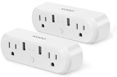 XODO WP3 Smart WiFi Plug - Wireless Remote Control by App Compatible with Alexa and Google Home Assistant 2.4 GHz Network only - Voice Control - WiFi Enable - Smart Home Outlet - 2Pack