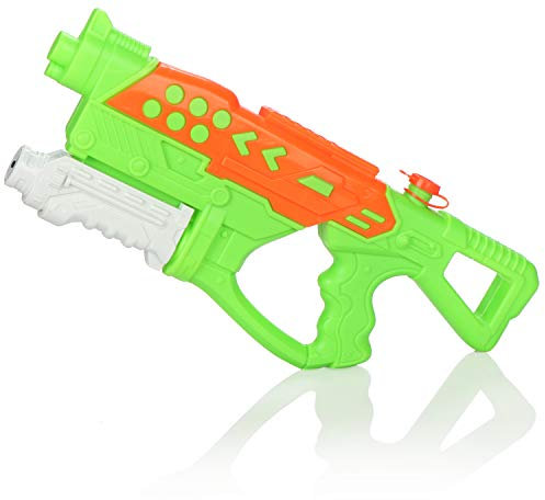 com-four® Wasserpistole mit Pumpe - Wassergewehr mit 850 ml Fassungsvermögen und 8 m Reichweite - Wasser-Spielzeug für Kinder (groß - grün)
