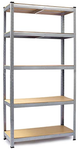 Humberg 4843 - Scaffale per carichi pesanti con 5 ripiani in MDF 180 x 90 x 30 cm