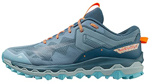 Mizuno Wave Mujin 9 Zapatillas para carreras de montaña para Hombre, Azul (Provincial Blue/Baby Blue/Light Orange), 39 EU