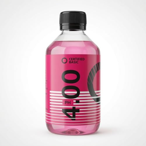 Pufferlösung pH 4 250 ml | Kalibrierlösung pH 4,01 Eichlösung NIST | Pool pH-Messgerät Elektrode | gebrauchsfertig Labor Aquarium