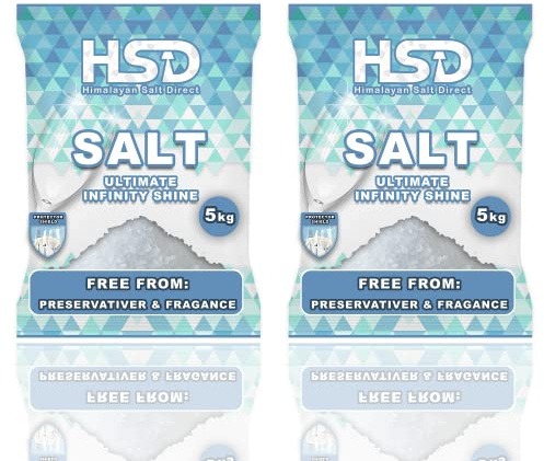5kg dishwasher salt, dishwasher detergent salt with pre-soaking action, water softener salt (Pack Of 2)