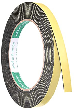 QUARKZMAN 10mm W 1mm T 16.4ft Mousse Joint Ruban x 1 Pièce Auto Adhésif EVA Météo Décapage Insonorisé Preuve Joint Bande pour Portes Espace Blocage