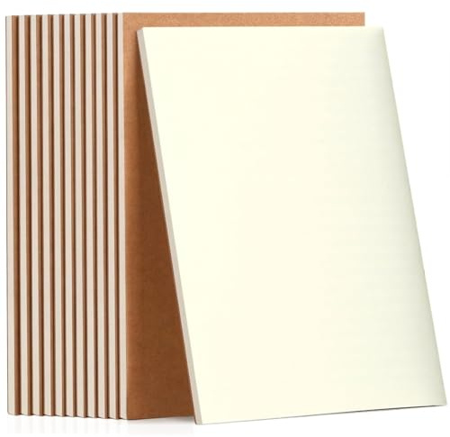 VEESUN Anteckningsbok A5 Blanko set om 10 – anteckningsbok med trådhäftning (180° platt), kraftomslagsbok för gör-det-själv, skola och gästgåvor, 30 ark