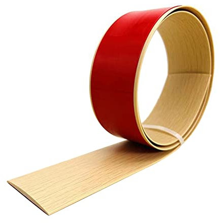 5 cm breit Übergangsprofil Selbstklebend,Selbstklebend Vinyl Übergangsschiene,Bodenprofil Schiene Laminat, Für die Dekoration von Fugen in Holzböden (10m Weiß)