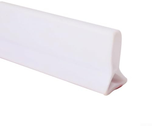 Zoegneer Love Models Barrière de douche en silicone pour salle de bain, 5 cm de hauteur, bande de blocage d'eau étanche pour salle de bain (blanc, 200 cm)