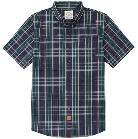 Dubinik® Chemise Homme Manches Courtes Carreaux De Travail Poche Casual Été Chemisette Homme Bouton Chemise Carreaux Homme