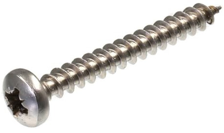 SECCARO Tornillo de cabeza semicircular para aglomerado (6 x 50 mm, acero inoxidable, V2A, VA A2, rosca completa, Phillips, PZ, 100 unidades)