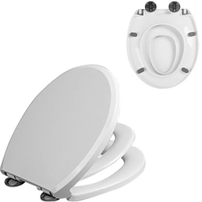Toilettensitz Kinder, Toilettendeckel mit Absenkautomatik, Abnehmbar Toilettendeckel, Absenkautomatik für Kinder & Erwachsene abnehmbar (O-förmig)