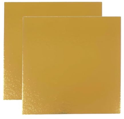 Be Your Packer 10 Supporti per Torte Quadrati 25x25 cm Oro 1 mm di Spessore | Sottotorta per Feste Matrimoni, Decorazioni per Torte e Dolci | Base per Torta Perfetta per Torte e Dolci Dorato