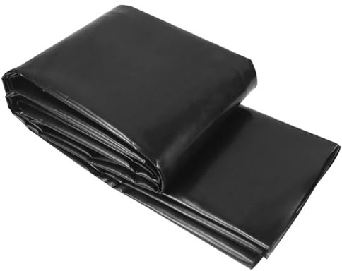 Teichfolie, strapazierfähig, langlebiges HDPE, 0,2 mm dick, Unterlage für Gartenteiche, vorgefertigte Folien, Membran für Gartenpools im Außenbereich, schwarz(3x6m)
