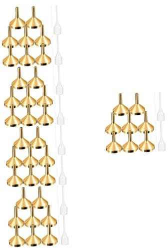 Alipis 5 Set Imbuto in metallo piccolo imbuto kit per liquidi imbuto per liquidi minuscolo riempibile insuff colmar bottiglie imbuti per l'erogazione imbuti per riempire il profumo Golden