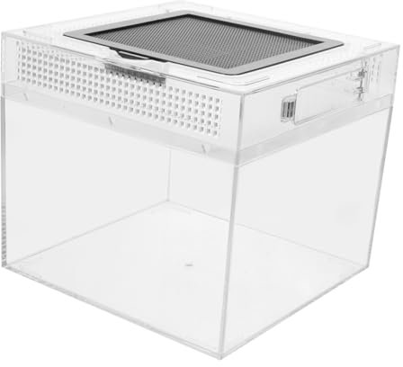 BELLIFFY Habitat Breeder Box Für Tarantula Hochtransparente Zuchtbox Für Reptilien Spinnen Und Kleintiere Mit Für Terrarien Und Inkubation