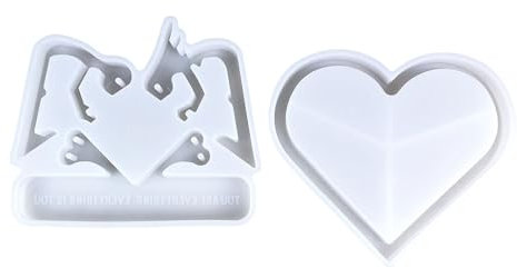 Coppia romantica che si tiene per mano a forma di cuore, stampi in silicone robusti, accessori per progetti in resina e gesso, 2 pezzi