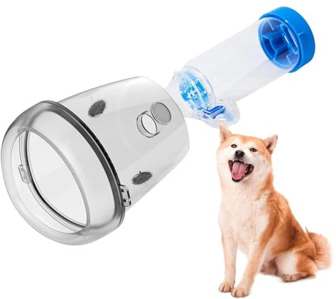 FURGUARD Inhalator-Abstandshalter für Hunde, mit Anzeige, Aerosolkammer für Hunde mit Sauerstoffmaske aus Silikon, für Zuhause und draußen, für mittelgroße Hunde (M)