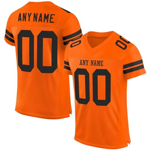HGWOPGASD Personalised American Football Jerseys with Name Number Customised Jerseys T-Shirt for Adults Kids A02