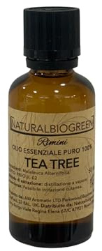Naturalbiogreen Aceite esencial de árbol de té 100% puro, 50 ml
