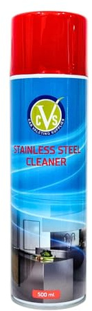 CVS2020.COM Stainless Steel Cleaner & Polish Spray Aerosol 500ml- Shines and Protects & Stainless Steel Restorer | Ideal For Fridges, Sinks, Kitchen Appliances | Removes Dirt, Grease and Fingermarks