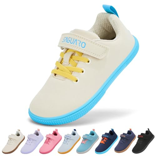 SAGUARO Barfoot Barfoot Barfoot minimalistiska barfota skor löparskor sneakers Gr.25-36, Gul, 29 EU