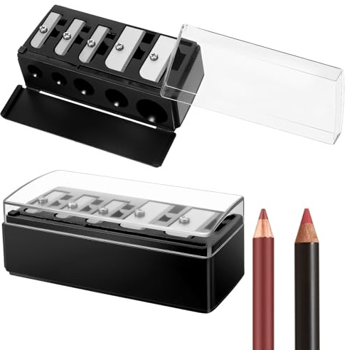 5-Loch-Kosmetik-Bleistiftspitzer, 5 Hole Kajal Spitzer Makeup Sharpener | Anspitzer Sharpener For Soft Liner für Unterwegs Augenbrauenstift Lippenkonturenstift Eyeliner Präzisionsklingen Handlich