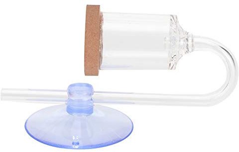 Fish Tank CO2 Diffuser Aquarium Transparent koldioxidregulator med sugkopp (L)
