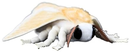 SMJWH Realistico Peluche Silkmoth, Domestico di Falena Seta, Morbido Bianca for Gli Amanti, Decorazioni Naturali Creative e Regali