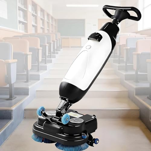 Autolaveuse-sécheuse sans fil professionnelle de 43 cm de large, autoportée, autonomie de 120 min, idéale pour la maison, le bureau, les salles de bain et les petits espaces commerciaux. Con