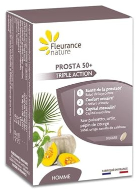 Fleurance Nature, Prosta +, Prostate, confort urinaire et capital masculin, 60 unités, 30 jours, complément alimentaire