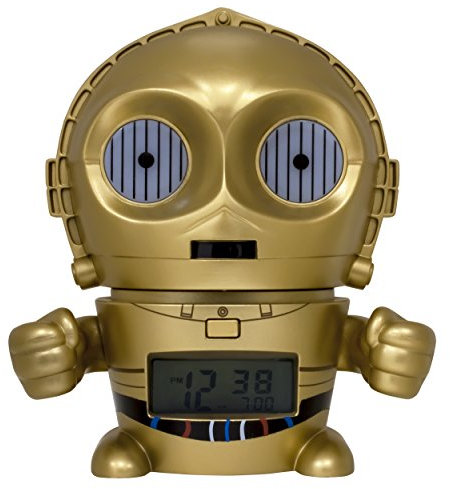 BulbBotz Despertador Infantil C3PO, Dorado, 8.89x12.7x13.97 cm, 2021418