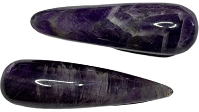 KRIO 1 x Edelstein Massage Griffel aus Amethyst ca. 5,9-6,3 cm Länge