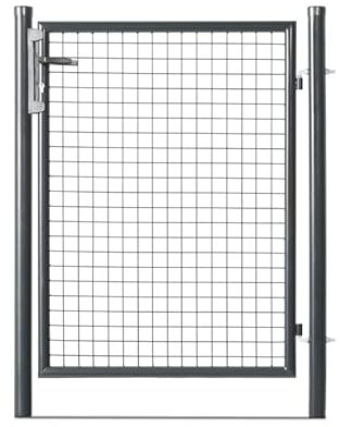 EASY CLOTURE Portillon grillagé en Acier galvanisé Maille 50 x 50 Passage L 1m x H1m20 Gris Anthracite - Résistant et sécurisé pour Jardin extérieur