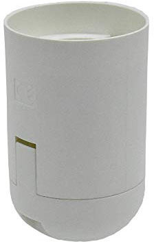 E27 Fassung Weiß M10x1 Thermoplast 2-teilig steckbar Lampenfassung Glattmantel steckbar