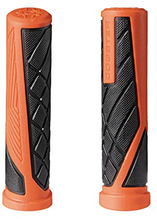 COGSTER Dash Slip-on Bike Handlebar Grips, Lightweight Rubber (Orange)