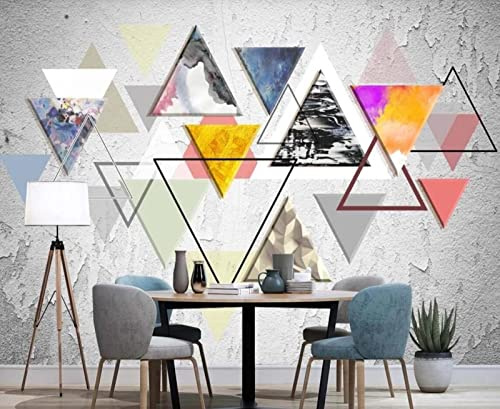 Papel Pintado Muro De Cemento Geométrico Abstracto Fotomurales 3D Papel Tapiz Tv Fondo Pared Moderno Dormitorio Murales