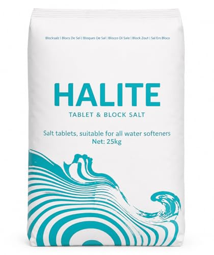 25KG Salt Tablets Halite Salt for Water Softener, Pure Grade A Food Quality for All Water Softener and Dishwashers (1)