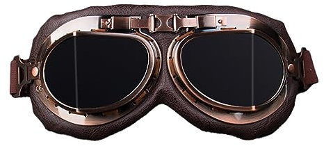 DoHTeck Motorradbrille, Retro Aviator Style Scooter Brille Outdoor Sport Windschutzscheibe winddicht und staubdicht