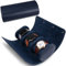 RoYiio Boîte à Montres Portable en Cuir, Boîte de Montres de Voyage, Présentoir Coffret Montres Classique, Boîte de Rangement pour Montres avec 3 Slots Etui à Montres Homme Femme Cadeau - Bleu