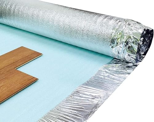 3mm Acoustic Silver Underlay for Wood or Laminate Flooring - Foil Damp Proof Membrane - by IMPERIAL STUDIOS Brand (30m2)