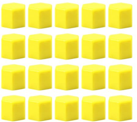 JNNJ 20 Stück Auto Radbolzenkappen, Auto Radmutter Schraube Hex Schutzkappen Aus Silikon, 17mm Auto-Universal-Sechskant-Reifenmutter-Abdeckungen, Glow-in-The-Dark Radschraubenkappen(Gelb)