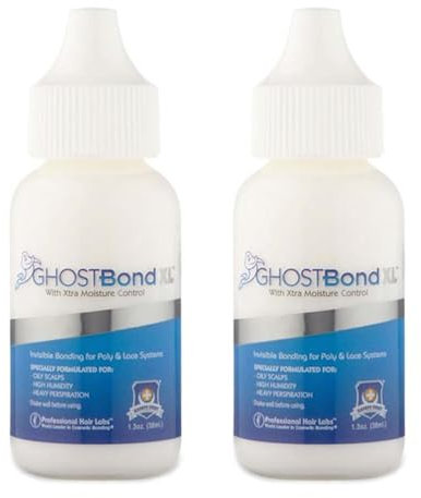 2pcs Lace Wig Adhesive Glue Hair Strong Waterproof Bonding Glue For Wigs & Hairpieces Humidity-Resistant Safe (2 Pack 38ml)