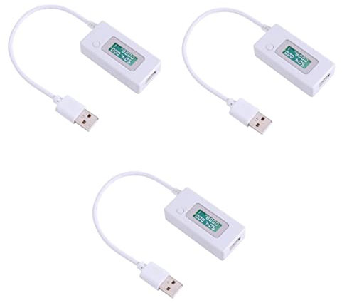 ULTECHNOVO 3stücke Usb Spannungsprüfer Tester Mit Lcd Anzeige Tragbares Messgerät Für Mobile Powerbanks Und Smartphones Leicht Und Benutzerfreundlich Für Schnelle Überprüfungen