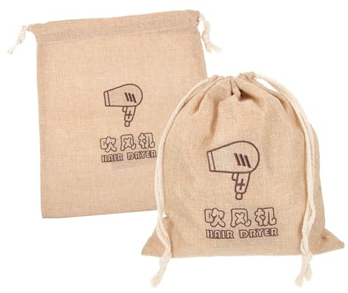 BELLIFFY 2 Pièces Sacs De Rangement Pour Sèche-cheveux Sacs à Cordon Portables Protéger Et Organiser Votre Sèche-cheveux Et Accessoires
