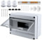 Caja Cuadro Electrico Superficie，12 Modulos,Caja de Fusibles IP65 a Prueba de Agua con Bloque de Terminales, Carril DN, Caja Conexiones Electricas para Jardín o Exteriores