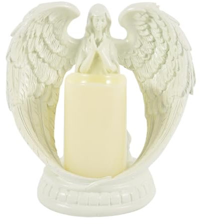 Hemobllo Elektronische Kerzenlampe Engel Statue Flammenloses Led Licht Rauchfreies Dekoratives Tischlicht Für Wohn Und Festtagsdekoration