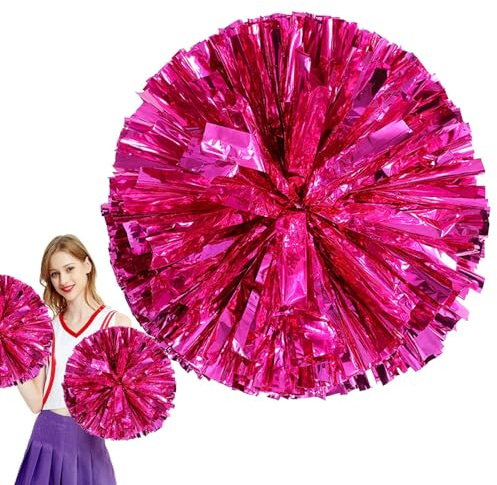Bohany Cheerleading Poms, Pom Poms for Cheerleading | Big Dance Team Pompoms, 30 cm/11,8 pollici, Spirit Jubel con anelli per bambini e adulti