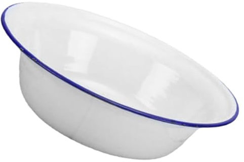 Warmhm Enamel Deep Round Pie Dish 22cm Vintage Small Pie Plates for Baking Oven-Safe Kitchen Enamelware Suitable for Roasting and Mixing