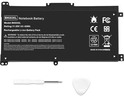 ASUNCELL 11.55V/42Wh BK03XL Batterie d'ordinateur Portable pour HP Pavilion x360 14-ba033tx 14-ba040tx 14-ba100tx 14-ba125cl 14-ba253cl et Plus, 916366-421 916366-541 916811-855 BK03041XL