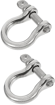 Homoyoyo 2 Stück Hufeisen D-Ring Schlüsselhalter aus Messing mit Verschlussschraube Rostfrei für Selbstgemacht Lederhandwerk Ersatzring für Haustierhalsband und Handtaschen